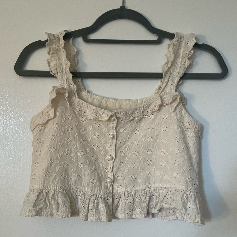White crop top XS